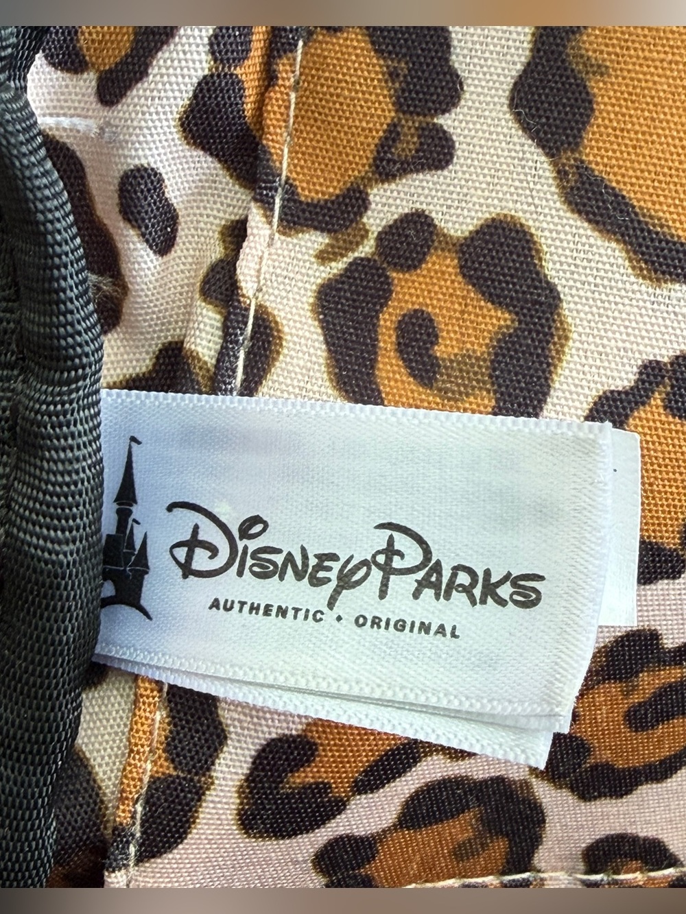 Disney Parks Animal Kingdom Black Leopard Print Icon Mini Backpack Hidden Mickey - Picture 8 of 16